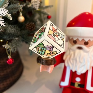 한지공예 크리스마스 미니 큐브 램프 만들기 키트 한지공예 크리스마스 미니 큐브 램프 만들기 키트
